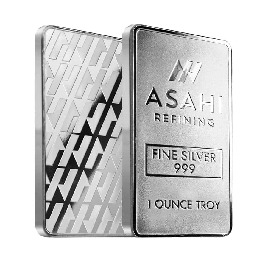 What is on the obverse side of the silver bar?