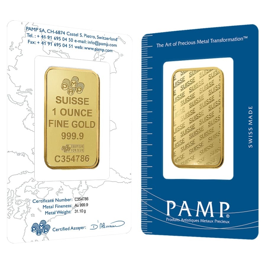 1 oz Gold Bar - PAMP Suisse - New Design (in Assay) Questions & Answers
