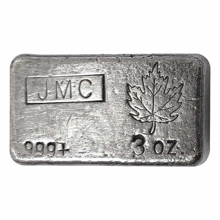 3 oz Johnson Matthey (JMC) Maple Leaf Logo Silver Bar .999+ Fine Questions & Answers