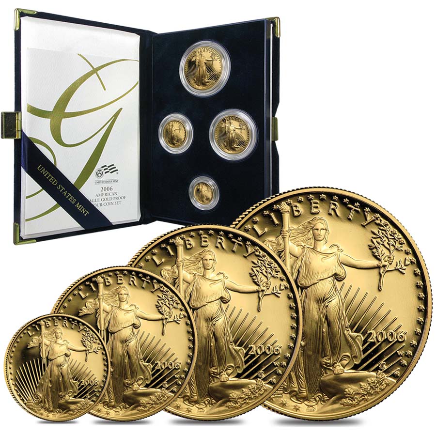 What are the different sizes of the coins in the set?