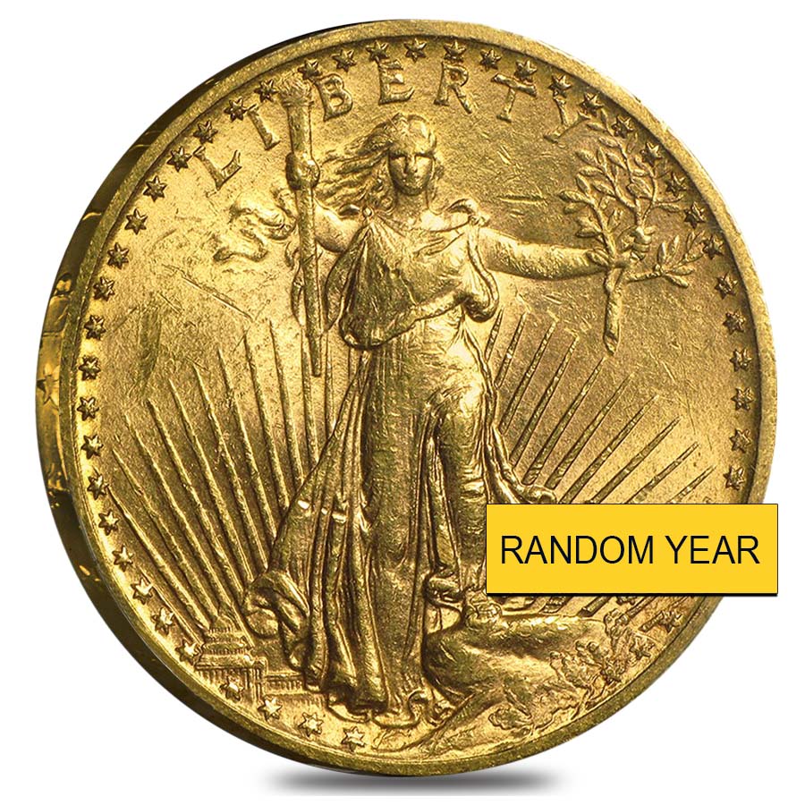 Which is the rarest $20 Gold Double Eagle Saint Gaudens BU (Random Year)?