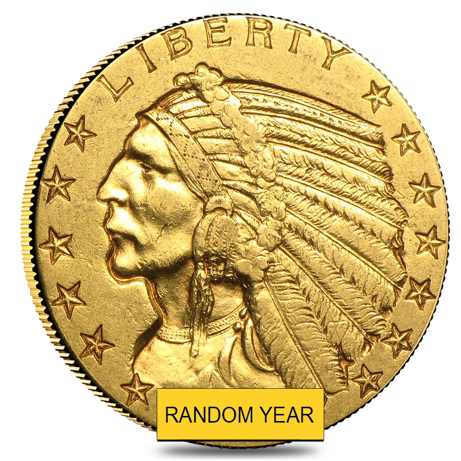 $5 Gold Half Eagle Indian Head - Extra Fine XF (Random Year) Questions & Answers