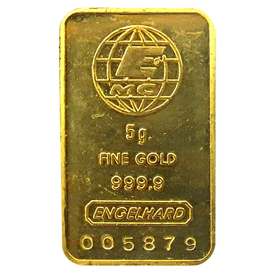 5 gram Engelhard Gold Vintage Bar .9999 Fine (Secondary Market) Questions & Answers