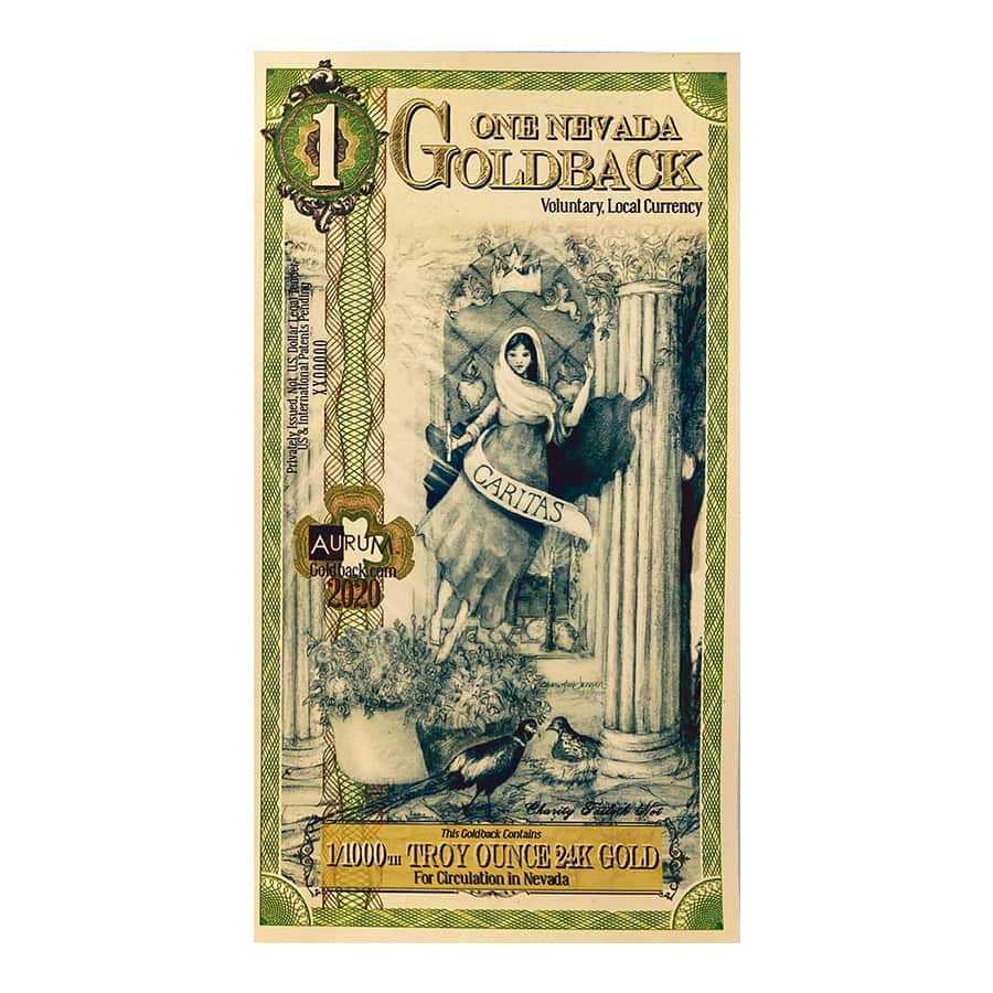 1 Nevada Goldback 1/1000 oz 24K Gold Foil Aurum Note Questions & Answers