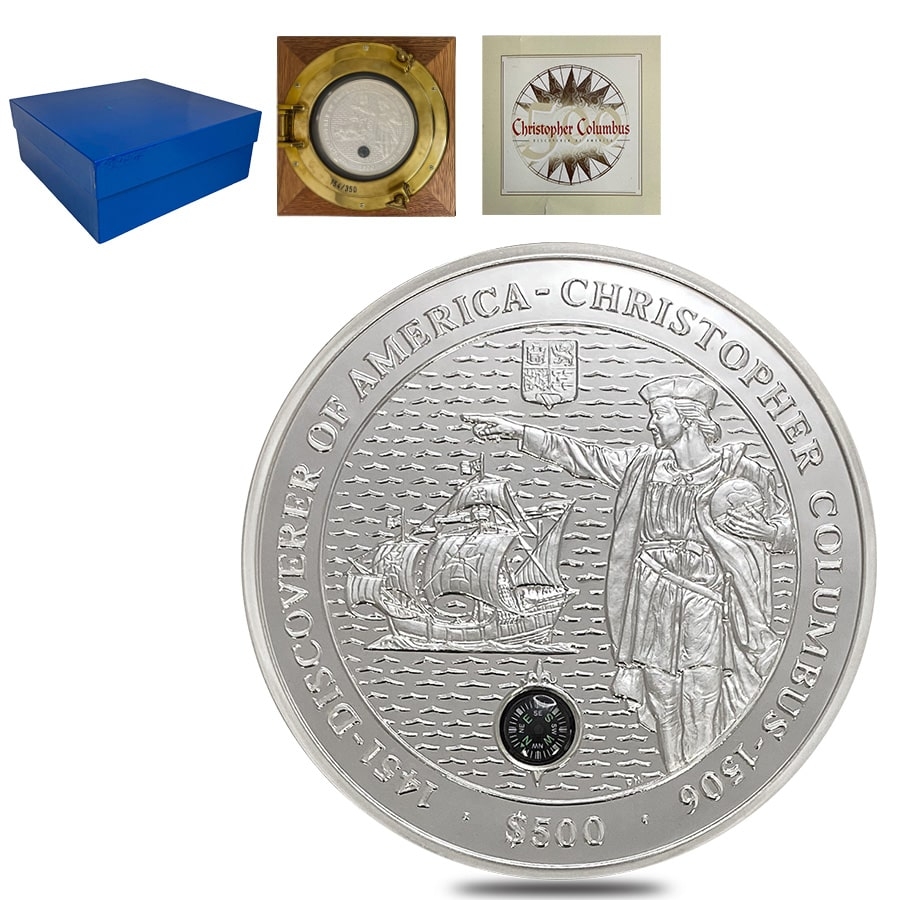 2006 British Virgin Islands 5 Kilo Christopher Columbus Proof Silver Coin (w/Display & COA) Questions & Answers