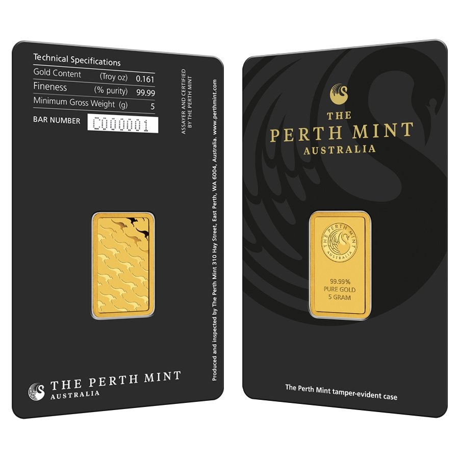 5 Gram Perth Mint Gold Bar .9999 Fine (in Assay) Questions & Answers