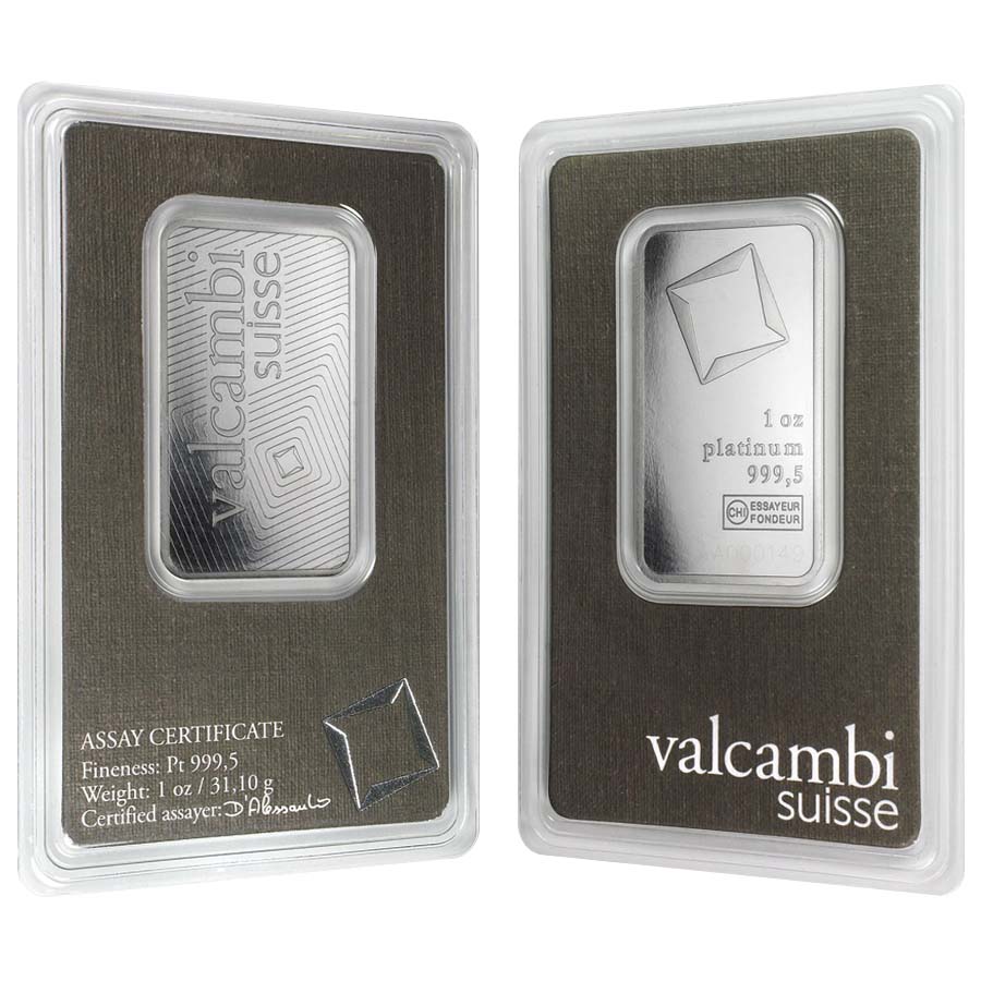 What does the obverse of the platinum bar feature?