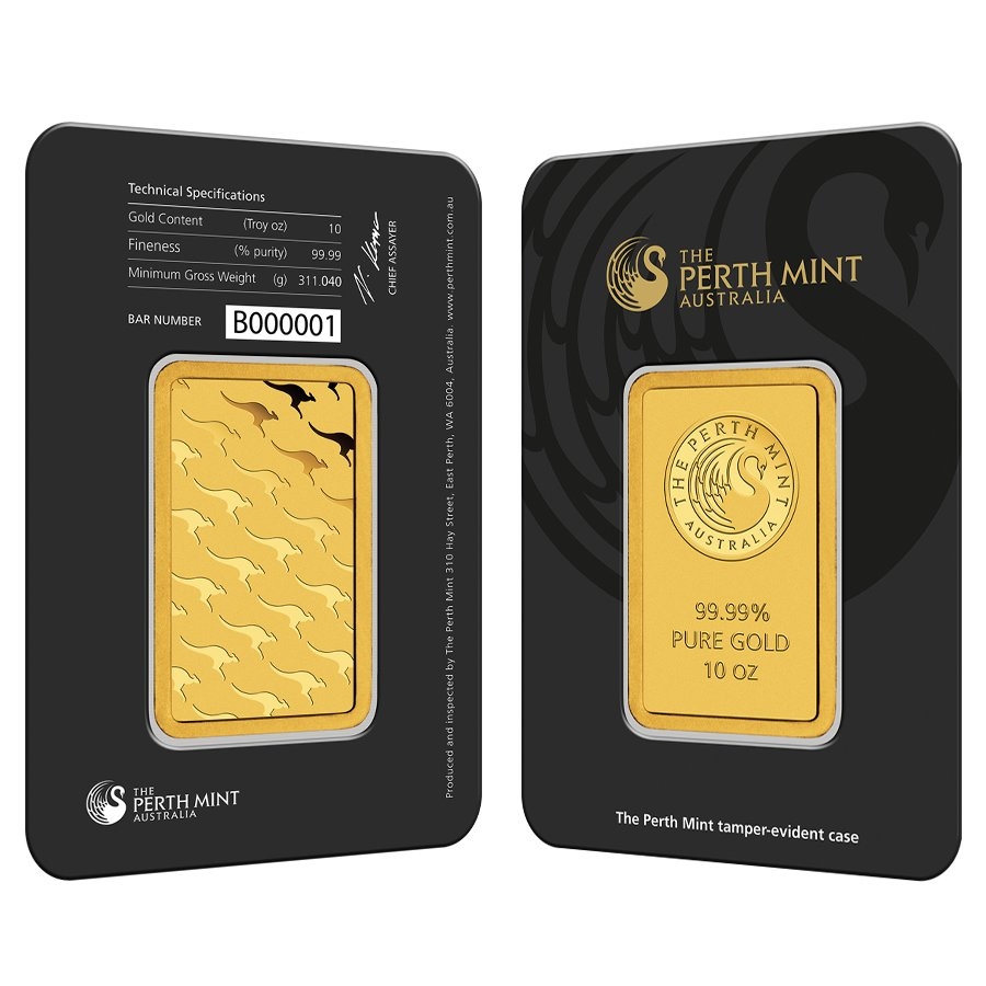 10 oz Perth Mint Gold Bar .9999 Fine (in Assay) Questions & Answers