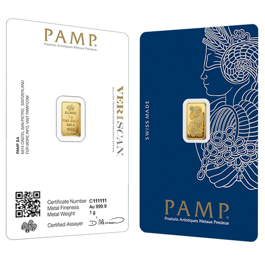 1 Gram Gold Bar PAMP Suisse Lady Fortuna Veriscan .9999 Fine (in Assay) Questions & Answers