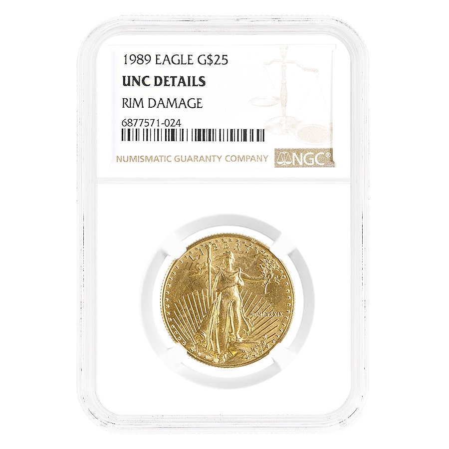 1989 1/2 oz $25 Gold American Eagle NGC UNC Details Questions & Answers