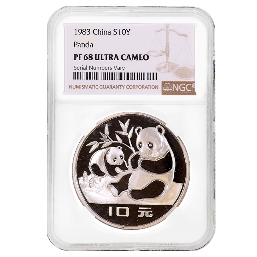 1983 27 gram Chinese Silver Panda 10 Yuan NGC PF 68 UCAM Questions & Answers