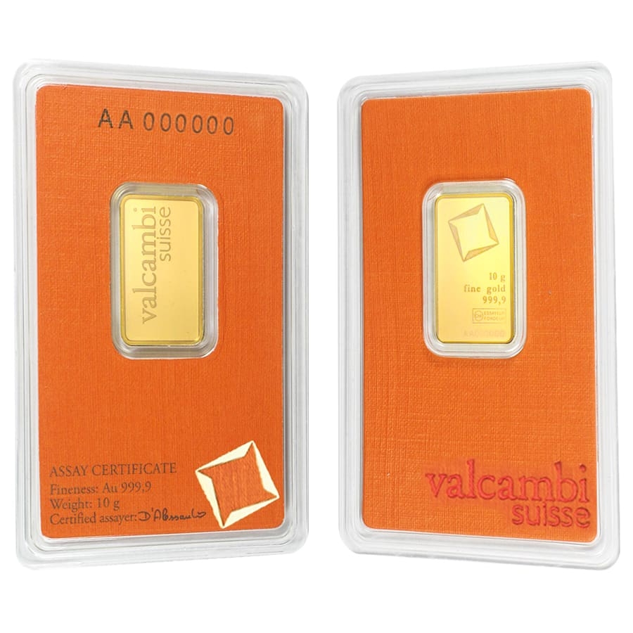 10 Gram Gold Bar Valcambi Suisse .9999 Fine (in Assay) Questions & Answers