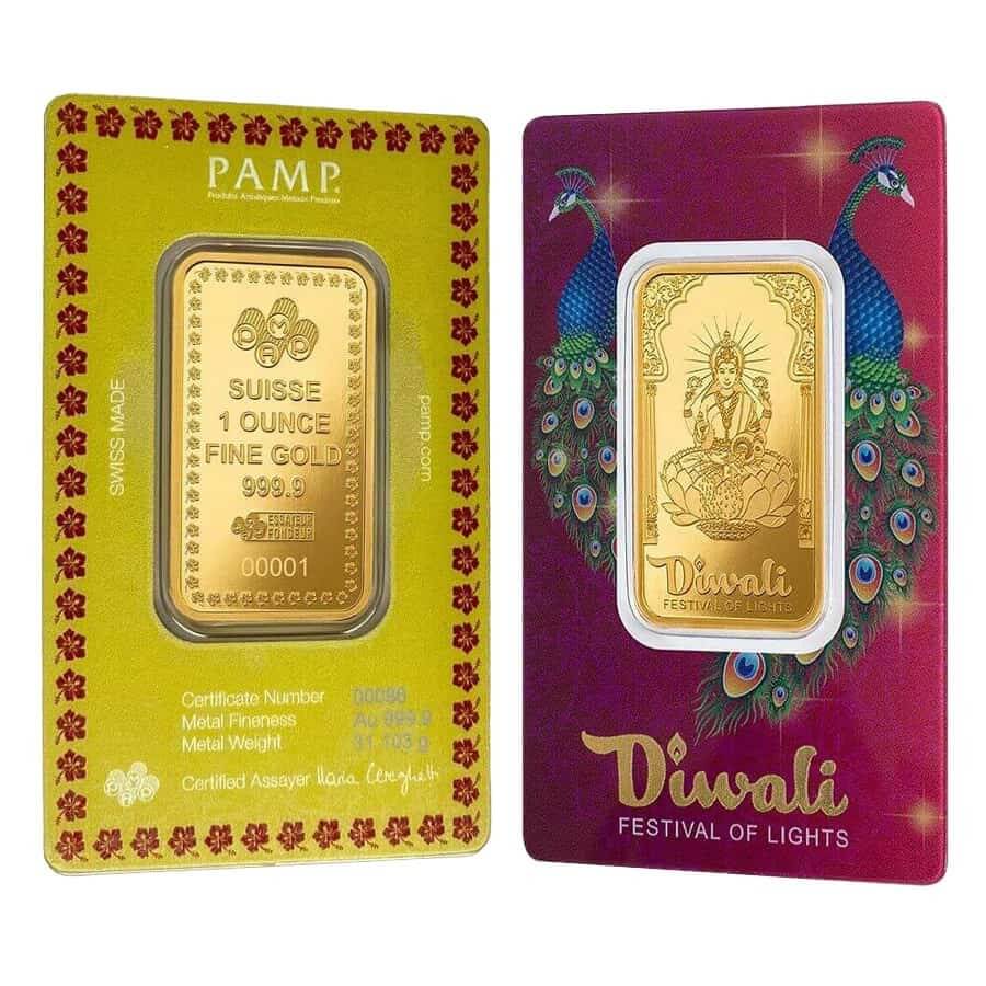 1 oz PAMP Suisse Diwali Lakshmi Gold Bar .9999 Fine (in Assay) Questions & Answers