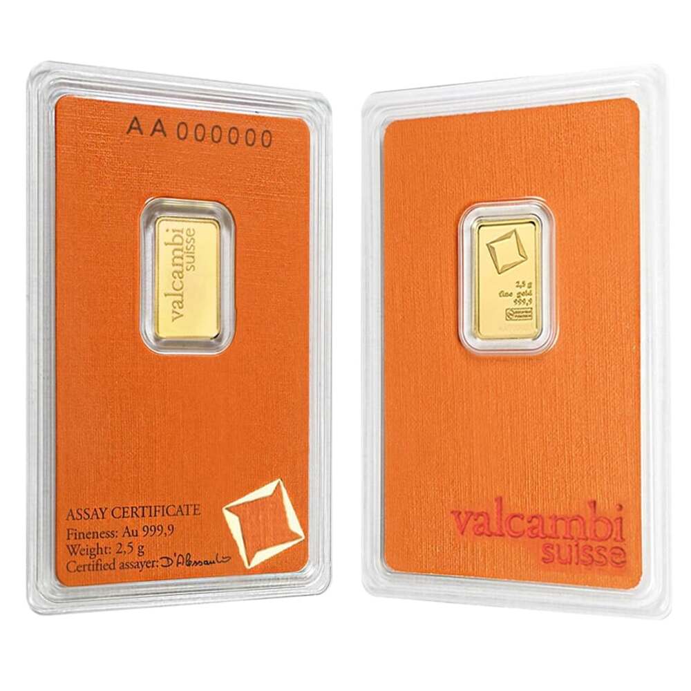 2.5 Gram Gold Bar Valcambi Suisse .9999 Fine (in Assay) Questions & Answers