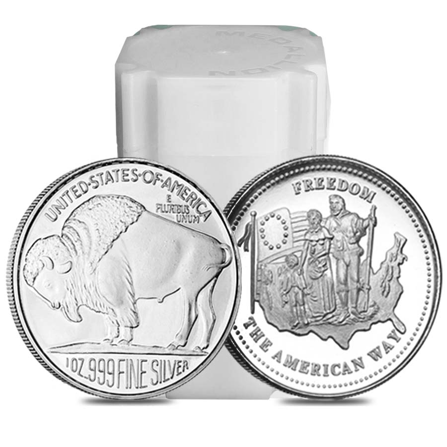 How many silver rounds are included in each roll?