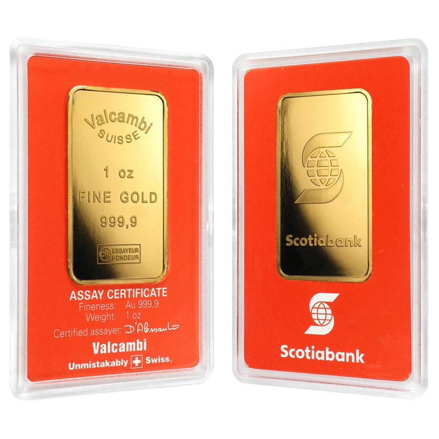 1 oz Gold Bar - Scotiabank Valcambi Suisse (in Assay) Questions & Answers