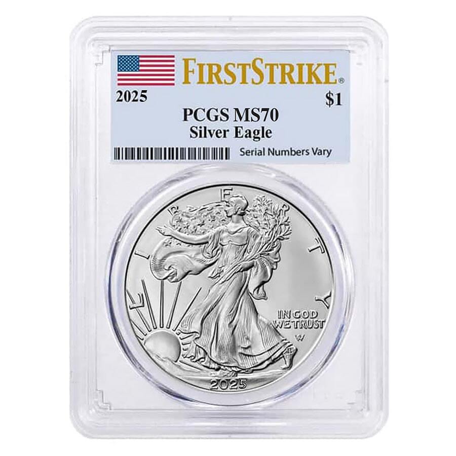 2025 1 oz Silver American Eagle PCGS MS 70 FS (Flag) Questions & Answers