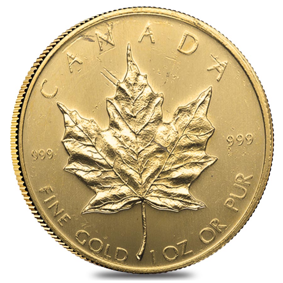 How much is a Canadian Maple Leaf 1 oz gold coin worth?
