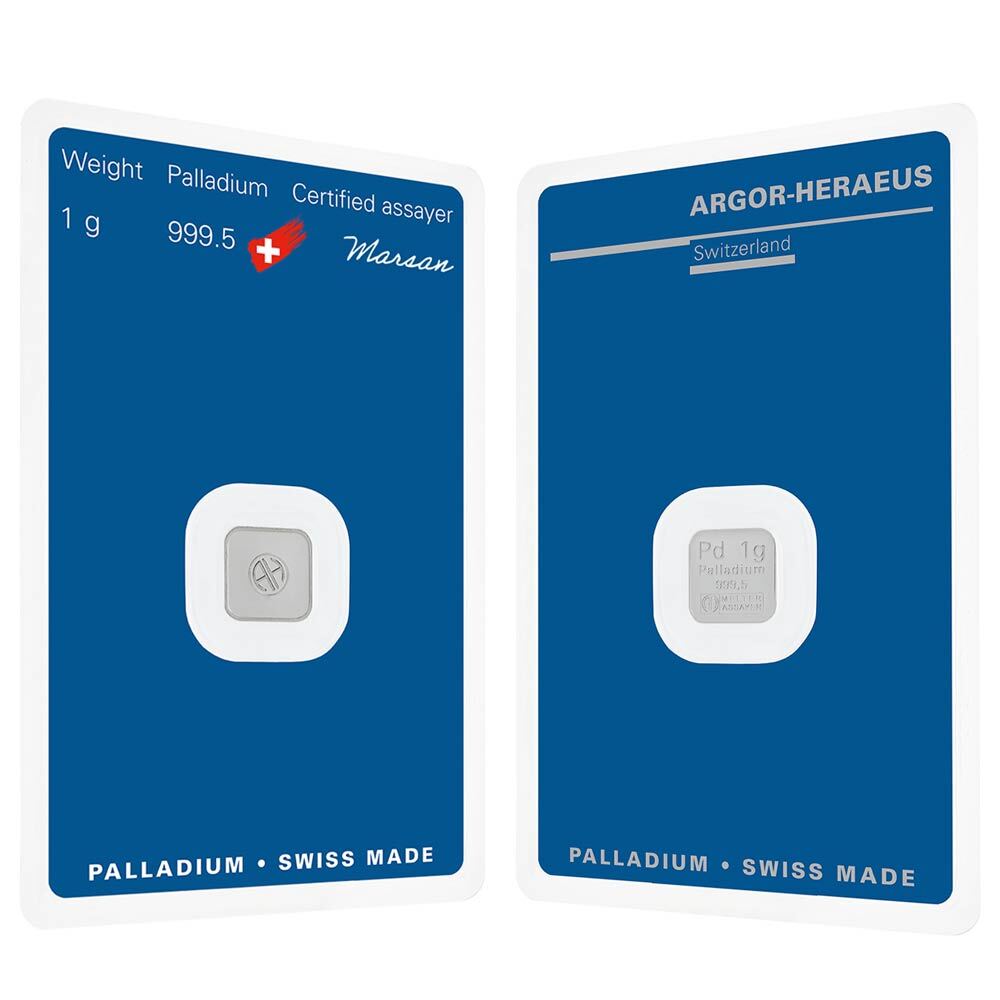 1 Gram Palladium Bar - Argor-Heraeus .9995 Fine (in Assay) Questions & Answers