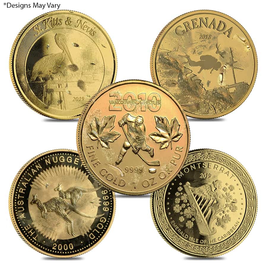 Gold at Spot - 1 oz Gold Coin Random Mint .999+ Fine (Scruffy) Questions & Answers