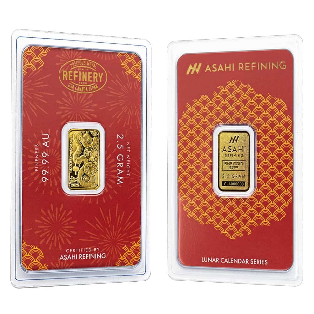 2025 2.5 Gram Asahi Lunar Snake Gold Bar .9999 Fine (in Assay) Questions & Answers