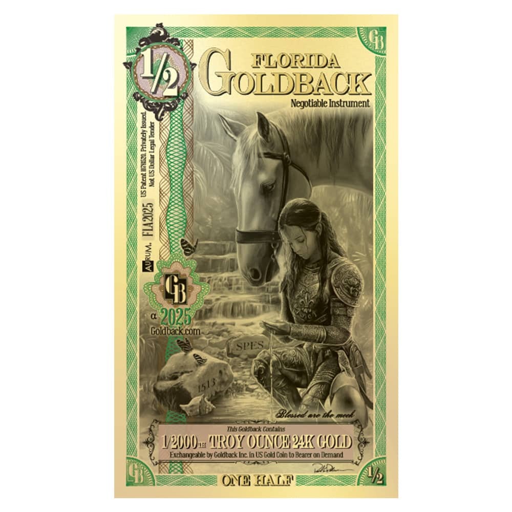 What is the face value of the Goldback note?