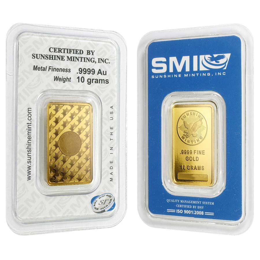 What makes a Sunshine Mint gold bar easy to authenticate?