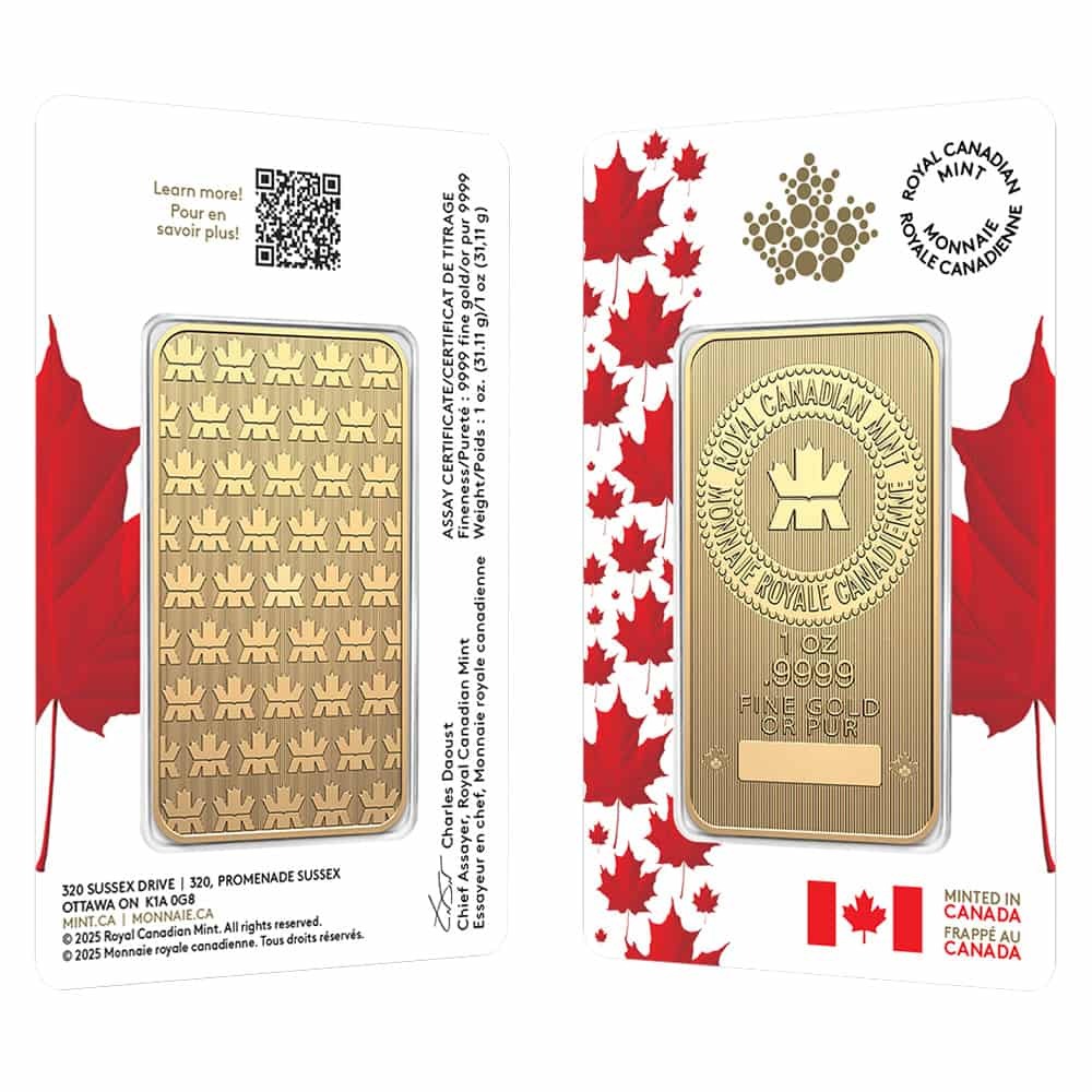 1 oz Royal Canadian Mint RCM Gold Bar .9999 Fine (Proudly Canadian Assay) Questions & Answers