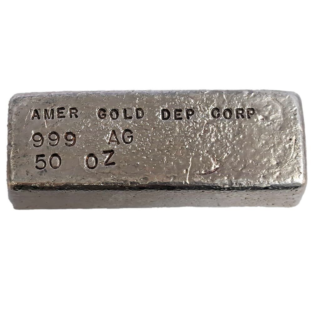 50 oz American Gold Depository Corporation Silver Vintage Bar .999 Fine Questions & Answers