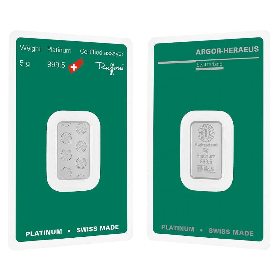 5 Gram Platinum Bar - Argor-Heraeus .9995 Fine (in Assay) Questions & Answers