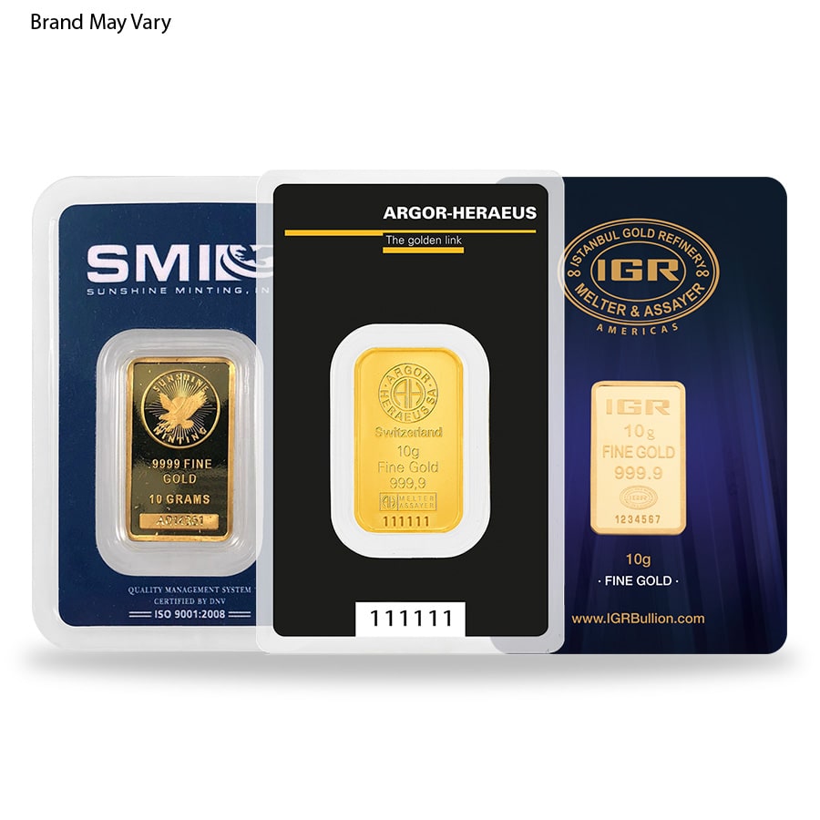 10 Gram Random Brand Gold Bar .999+ Fine (in Assay) Questions & Answers