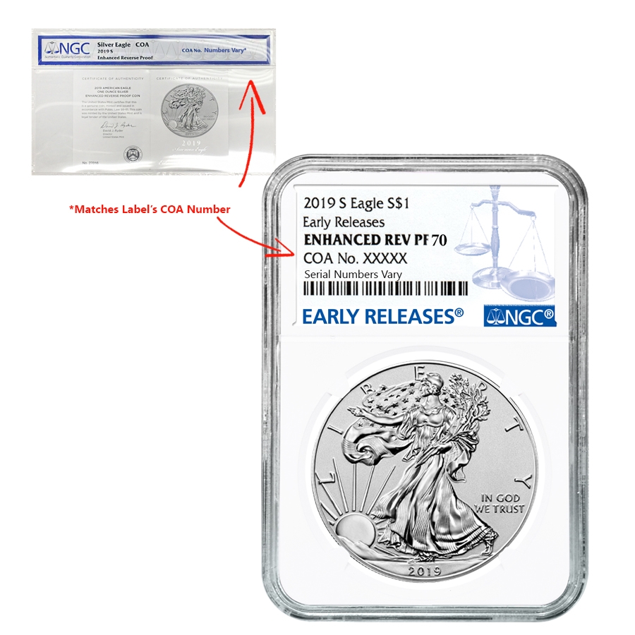 2019-S 1 oz Enhanced Reverse Proof Silver American Eagle NGC PF 70 ER Questions & Answers