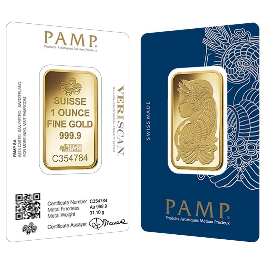 1 oz Gold Bar PAMP Suisse Lady Fortuna Veriscan .9999 Fine (in Assay) Questions & Answers