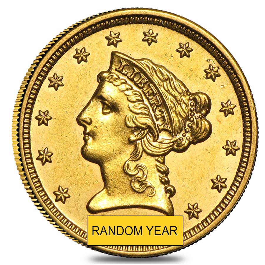 What is the gold quarter value of an 1852 $2.5 Liberty Head?